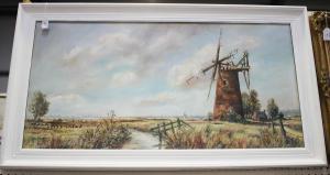 ADAMSON John,Norfolk Landscape with Windmills and Dykes,20th century,Tooveys Auction 2019-04-17