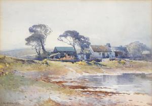 ADDERTON Charles William 1866-1944,A Highland Loch with Nets Drying on a Jetty; Iris,Mellors & Kirk 2022-02-08