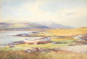 ADDERTON Charles William 1866-1944,Highland Landscape with Rowing Boat; Bridge and C,Mellors & Kirk 2022-02-08