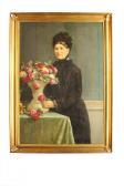 ADEMOLLO Carlo 1825-1911,Ritratto di donna con fiori,Pirone Casa d'Aste IT 2019-02-05