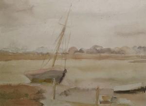 ADENEY William Bernard,Boat at Chichester Harbour,c. 1930,The Cotswold Auction Company 2020-01-28