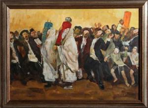 ADLER Adolf 1917-1996,Parading the Torah,1965,Ro Gallery US 2023-12-14