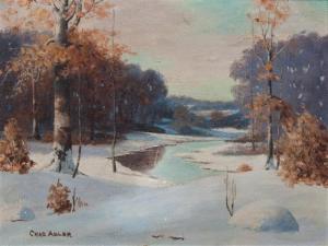 ADLER Chas 1900,Adler  Winter Landscape,Hindman US 2016-11-04