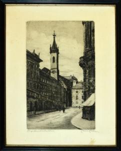 ADLER Marie 1863-1947,Wien, Blick auf die Augustinerkirche,20th century,Allgauer DE 2022-01-13