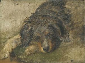 ADOLF WILHELM WALTHER 1826-1913,Liegender Hund,1860,Winterberg Arno DE 2020-10-17