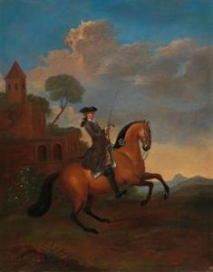 ADOLPH Joseph Franz,An equestrian portrait of a gentleman on a bay,1759,Palais Dorotheum 2017-04-25