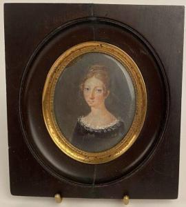 ADOLPHE EDGARD 1815-1830,une jeune femme à la robe noire,19th century,Pescheteau-Badin FR 2022-10-05