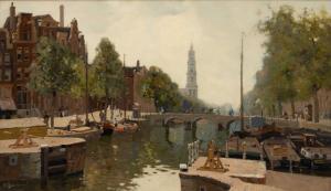 ADRIANUS CHARLES BOGMAN Hermanus 1890-1975,The Corner of the Korte Prinsengracht and Bro,Venduehuis 2023-11-16