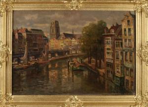 Adrianus Zuiderwijk 1895-1969,Stadtansicht Rotjeknor (Rotterdam),1930,Twents Veilinghuis 2020-07-02