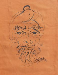 AFFANDI KÖBERL Kartika 1934,Portrait of Man,Sidharta ID 2023-09-02