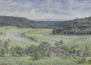 AFFELTRANGER JEAN 1874-1955,Landscape near Neuenburg,Galerie Koller CH 2011-06-20