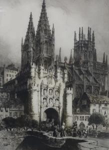 AFFLECK Andrew F 1874-1935,Bruges cathedral,Great Western GB 2023-01-18