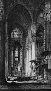 AFFLECK Andrew F 1874-1935,CATHEDRAL INTERIOR,McTear's GB 2012-07-19