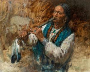 Afsary Cyrus 1940,The Flute Player,Hindman US 2023-08-29