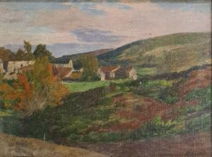 AGARD Charles 1866-1950,Village en automne, Creuse,Rossini FR 2022-11-09