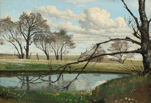 AGERSNAP Hans 1857-1925,Landscape from Ansager, Southwest Jutland,Bruun Rasmussen DK 2022-03-14