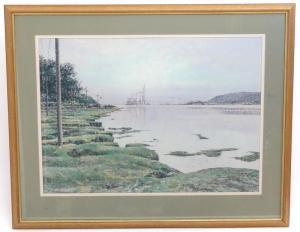 AGGETT Lionel 1938-2009,Morning Calm, An estuary scene,Claydon Auctioneers UK 2021-12-29