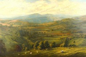 AGGIO Olga,Extensive landscape with sheep,Ewbank Auctions GB 2024-01-25