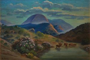 AGLIETTI Roméo Charles 1878-1956,Paysage de l\’Atlas au troupeau,Ferri FR 2020-06-18