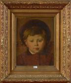 AGNEESSENS Edouard 1842-1885,Portrait d'un jeune garçon,1880,VanDerKindere BE 2016-10-18