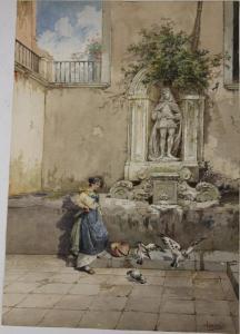 AGNEZI LUIGI,lady at a fountain,Slawinski US 2018-07-29