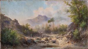 AGOSTINI Guido 1870-1898,Paesaggio con castello sullo sfondo (Ortona?),Art International 2023-12-20