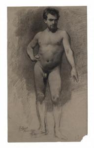 AGRASOT Y JUAN Joaquin 1836-1919,Pareja de Academias de desnudos masculinos,1864,Alcala 2022-12-22