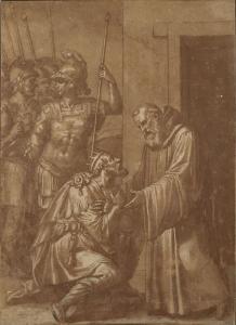 AGRESTI Livio 1510-1575,Saint Benoît devant le roi des Ostrogoths,Christie's GB 2021-03-24
