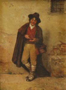AGRESTI Rodolfo 1800-1800,Street Musician with Accordion, Florence,Skinner US 2015-04-02