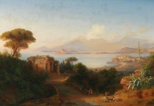 AGRICOLA Eduard,A View of the Gulf of Naples from the Island of Pr,1847,Palais Dorotheum 2020-05-13
