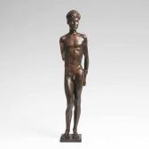 AGRICOLA Rudolf Alexander 1912-1990,A bronze sculpture Standing Youth,1984,Stahl DE 2018-04-28