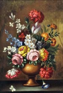 AGRICOLA WEIFL Lidia 1914-1994,Still life - Mixed flowers in a pott,20th Century,Canterbury Auction 2018-06-05