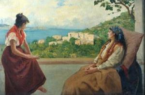 AGTHE Curt 1862-1943,Conversando in terrazza,1892,Vincent Casa d'Aste IT 2020-12-10