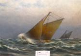 AHLBERG Arvid 1851-1932,marin med segelfartyg,1905,Crafoord SE 2011-12-10