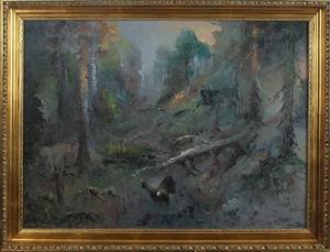 AHLGREN Harald Sven,Capercaillie in forest,1997,Twents Veilinghuis NL 2016-01-09