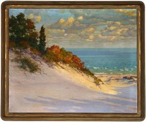 AHLMAN Gotthilf 1888,Cloud Shadows Indiana Dunes,John Moran Auctioneers US 2009-09-29