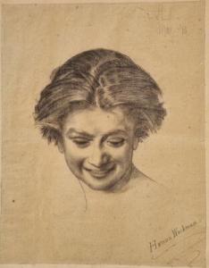 AHLSTEDT Fredrik 1839-1901,Two portraits of young woman,1947,Bruun Rasmussen DK 2022-03-17