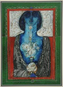 AHMED Abrar 1969,Lady with white flower,Mallams GB 2012-05-23