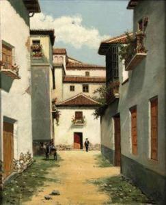 AHUMADA Menedos Perez 1900-1900,A street in Granada, Spain,Christie's GB 2010-09-21
