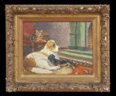 AICHELE Erwin 1887-1974,Three Dogs by the Fire,New Orleans Auction US 2012-07-27