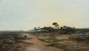 AIGUIER Auguste 1814-1865,Paysage provençal.,Damien Leclere FR 2013-12-21
