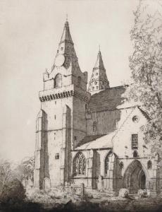 AIKEN John MacDonald 1880-1961,An English Church,John Nicholson GB 2018-12-19