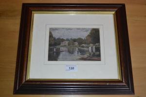 AILLET Edgar Adrien 1883-1959,Punting at Pangbourne,Bamfords Auctioneers and Valuers GB 2016-08-03
