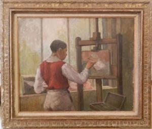 AIMÉ Madeleine Marie 1900-1900,Dans l'atelier du peintre,Millon & Associés FR 2014-10-20