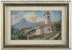 AIMETTI Carlo 1901-1980,La chiesa di Veglio (Valle Intelvi),1960,Meeting Art IT 2018-12-12