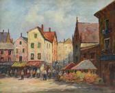 AINSLEY Dennis 1880-1952,Market in Picardy,Burchard US 2020-04-19