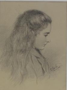 AINSLIE Ralph St John 1861-1908,portrait of a girl,1904,Burstow and Hewett GB 2018-12-13