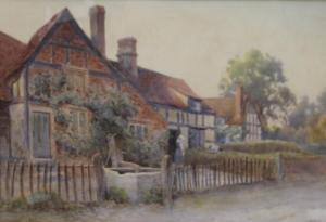 AITKEN JAMES 1880-1935,Cottages at Cropthorne on Avon,Rowley Fine Art Auctioneers GB 2022-09-10