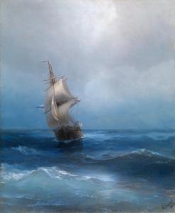 AIVAZOVSKY Ivan Constantinovich 1817-1900,A Brig on the Open Sea,1885,MacDougall's GB 2023-12-05