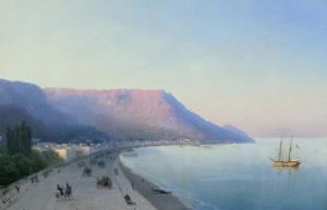 AIVAZOVSKY Ivan Constantinovich 1817-1900,Ansicht von Yalta. 1895.,1895,Galerie Koller CH 2007-09-17